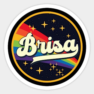 Brisa // Rainbow In Space Vintage Style Sticker